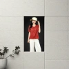 Red printed short-sleeved top for women, a fashionable and casual Chinese style top for the elderly in summer Specification image
